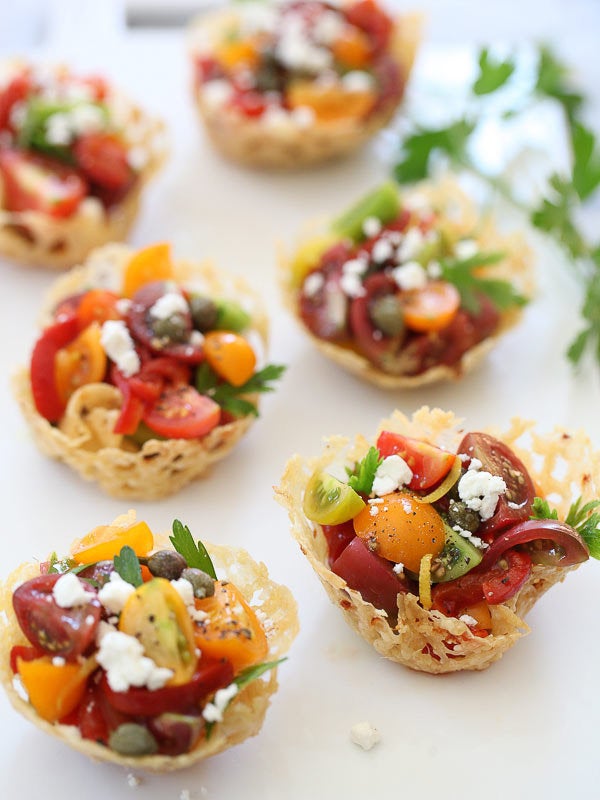 Heirloom Tomato Frico Cups