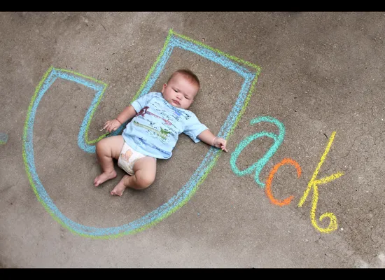 Flower Child Sidewalk Chalk Art - A Creative Kids Photo Op