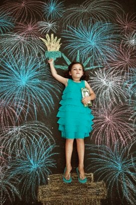 Sidewalk Chalk Props: Creative Photos Of Kids As Part Of Chalk Art