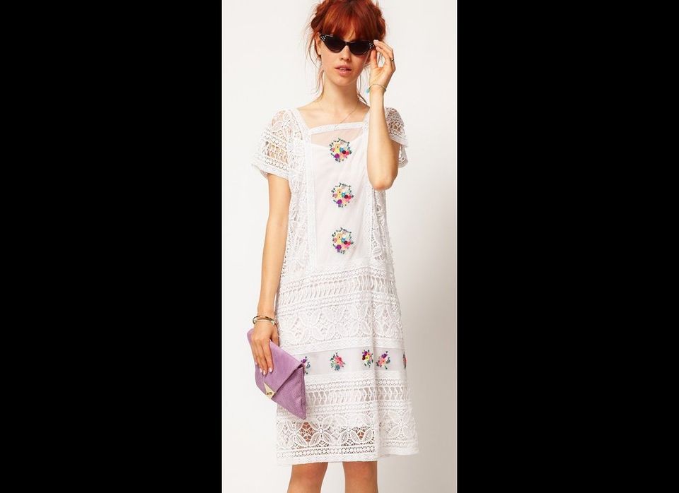 ASOS Salon Kaftan Dress with Bright Embroidery, $204