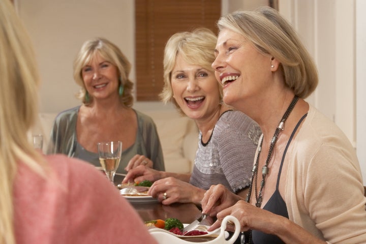 Friends At A Dinner Party