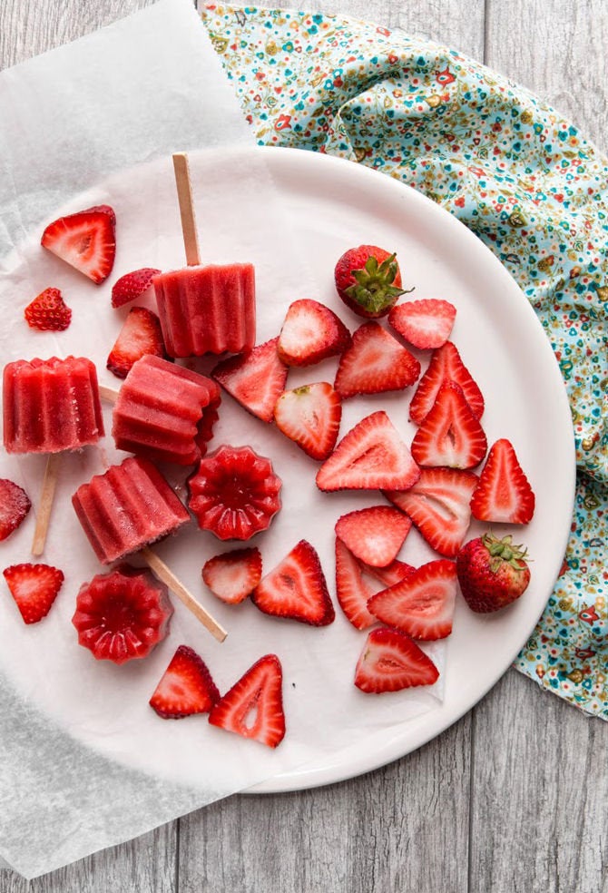 Strawberry Popsicles