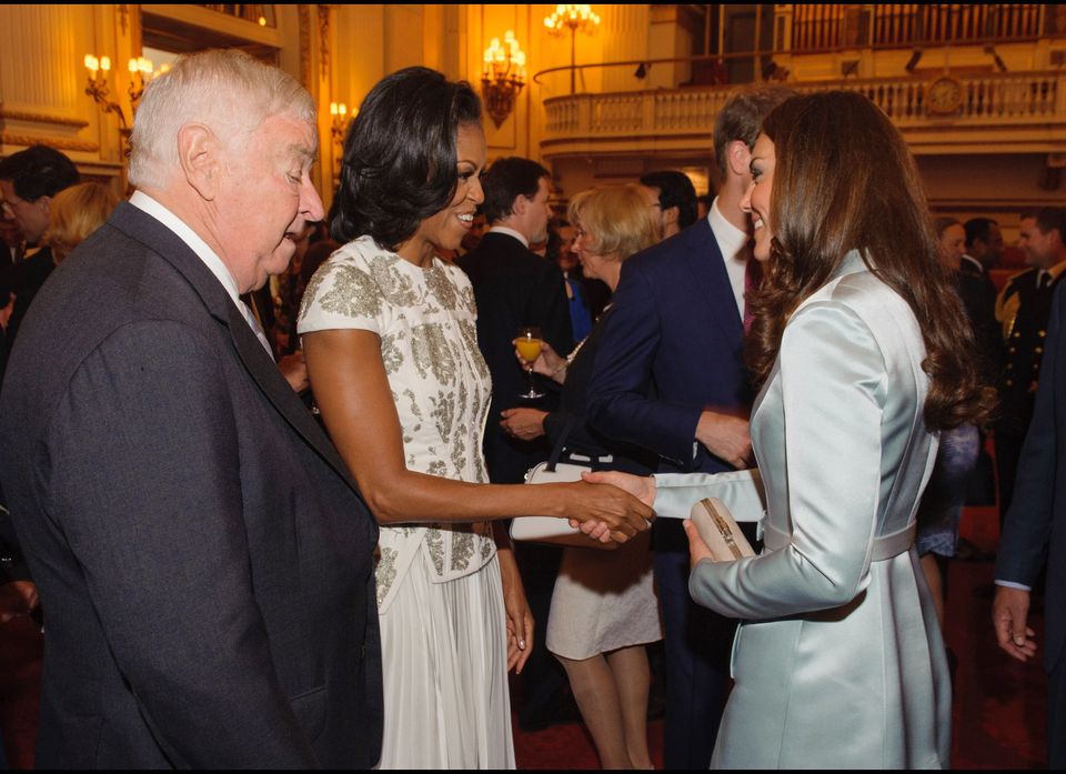 US Ambassador Louis Susman, Michelle Obama & the Duchess of Cambridge