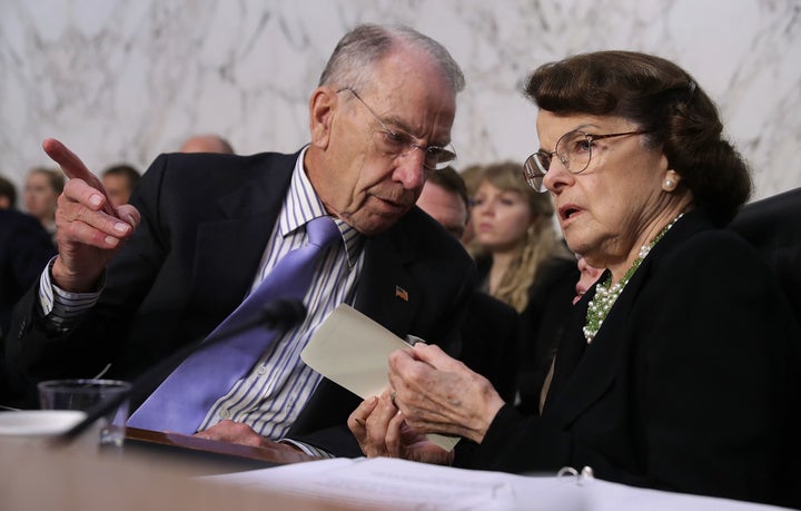 Sen. Dianne Feinstein (D-Calif.) is facing criticism for not sharing sexual misconduct allegations against Brett Kavanaugh. Sen. Charles Grassley (R-Iowa) chairs the Judiciary Committee.