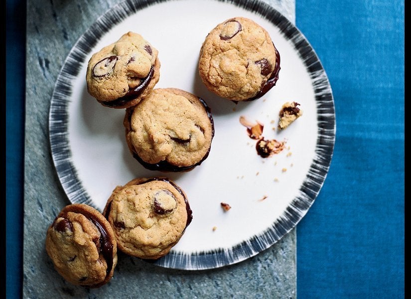 Ganache-Stuffed Chocolate-Chip Cookies