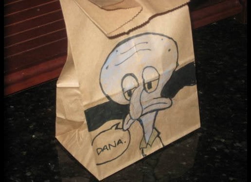 Derek's first lunchbag drawing