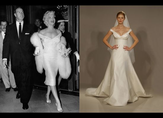 Marilyn Monroe's Three Iconic Wedding Dresses and Suits