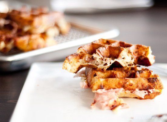 Ham And Cheese Waffle