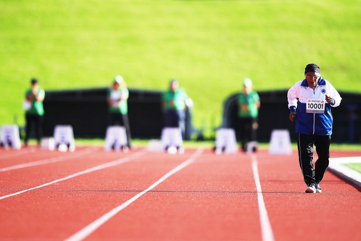 The 102-year-old athlete said she tries to stay healthy by exercising often and avoiding junk food.