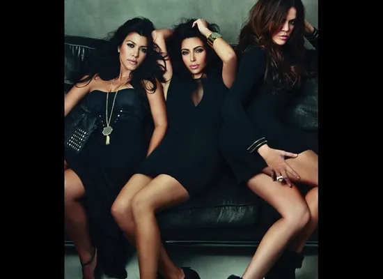 Kim Kardashian looks totally unrecognizable in resurfaced Sears clothing  line ad with sisters Khloe and Kourtney