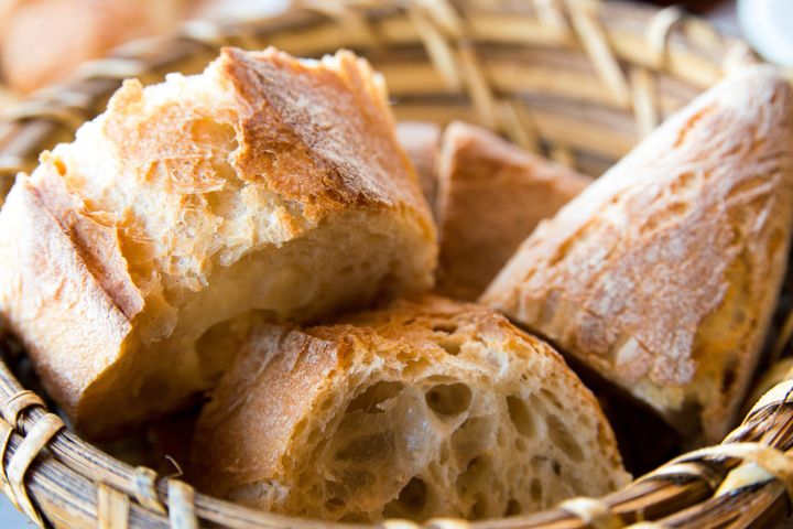bread in basket little roll...