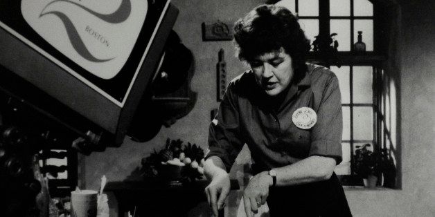 WASHINGTON, DC - AUG 09: On display is a vintage photo of Julia Child taping a TV show in her kitchen. The Julia Child kitchen display is re-opening in November after being revamped.(Photo by Michael S. Williamson/The Washington Post via Getty Images