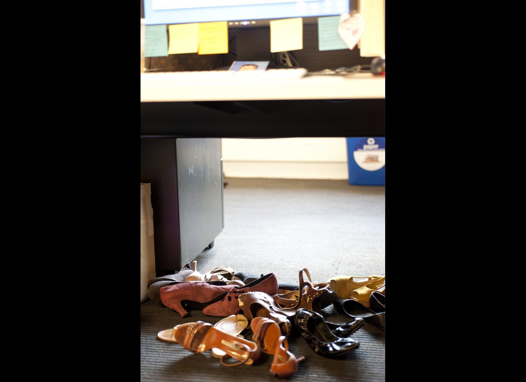 under desk shoe storage