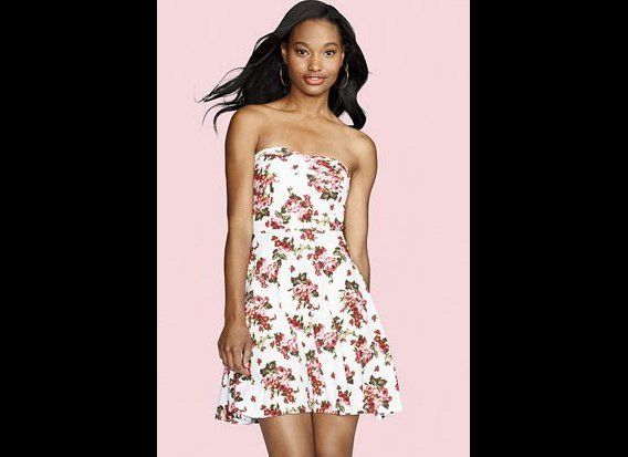 DeLiA's Floral Bow Front Strapless Dress, $29