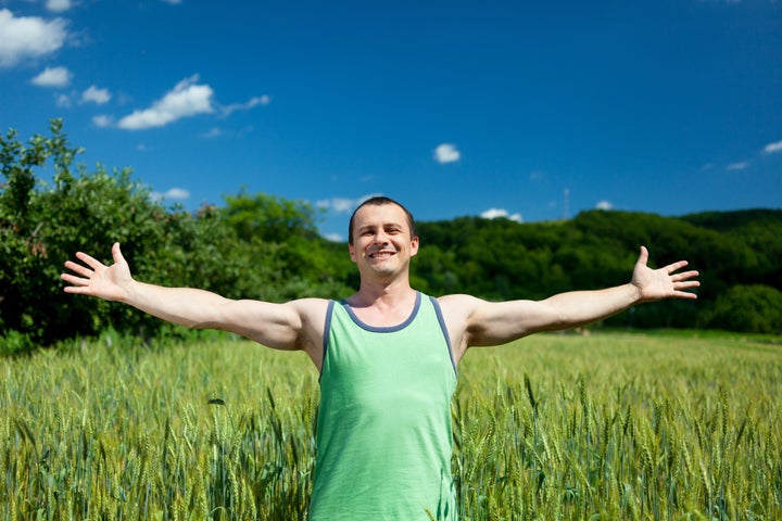 young farmer outdoor in the...