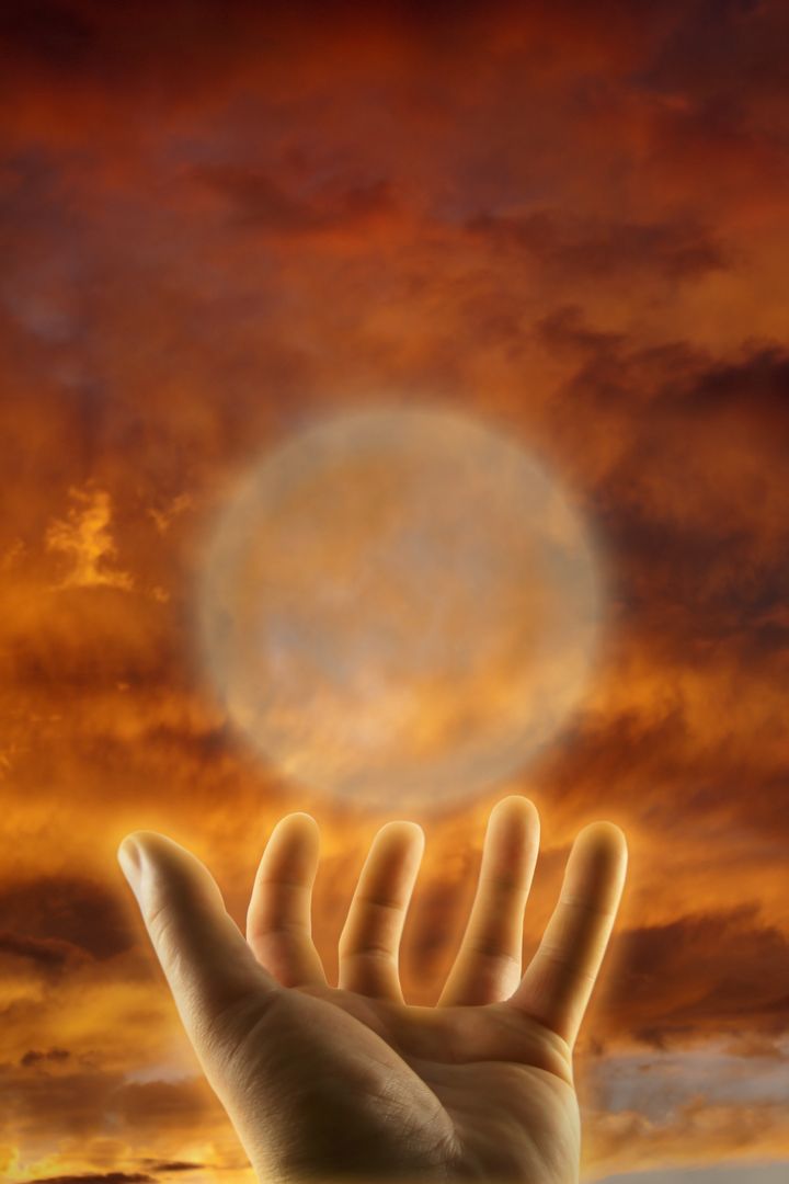 healing hand esoteric concept