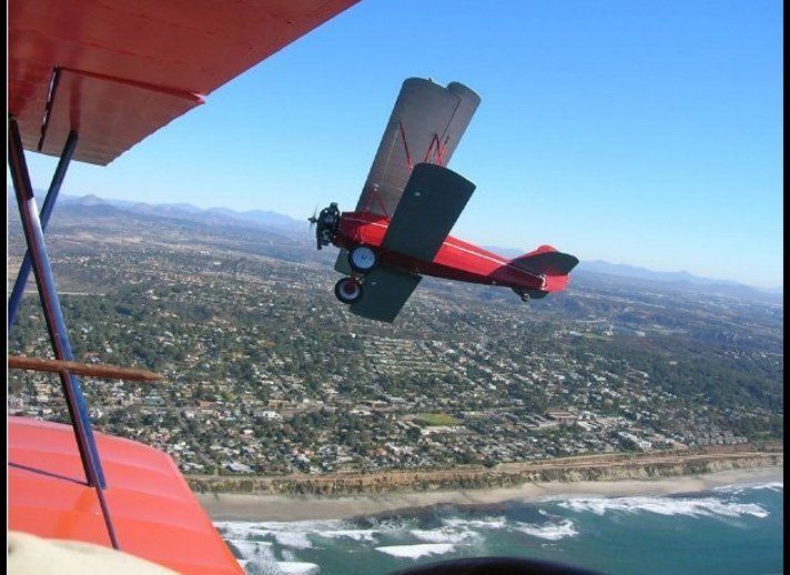 Biplane Over Torrey Pines