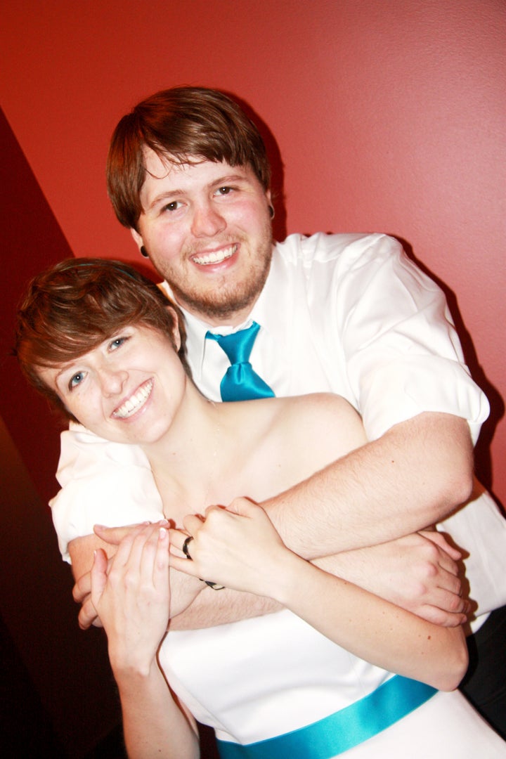 Laura and Galen on their wedding day in July 2011.