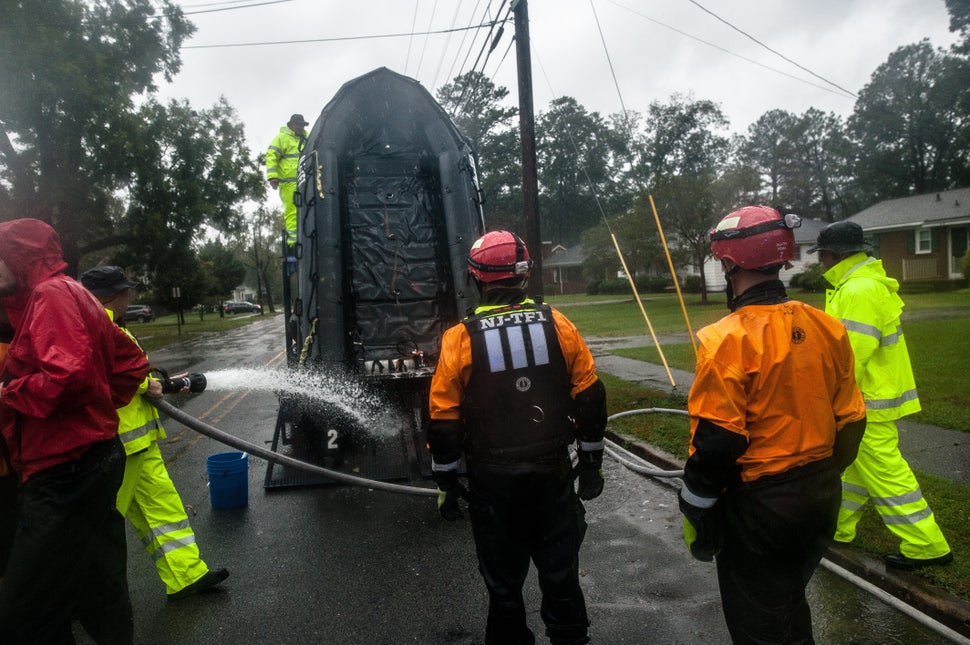 State of New Jersey Office of Emergency Management search and rescue teams made their way to Washington, North Carolina, to a
