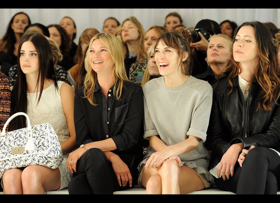 Kate Moss Sits Front Row At Mulberry With Alexa Chung, Lana Del