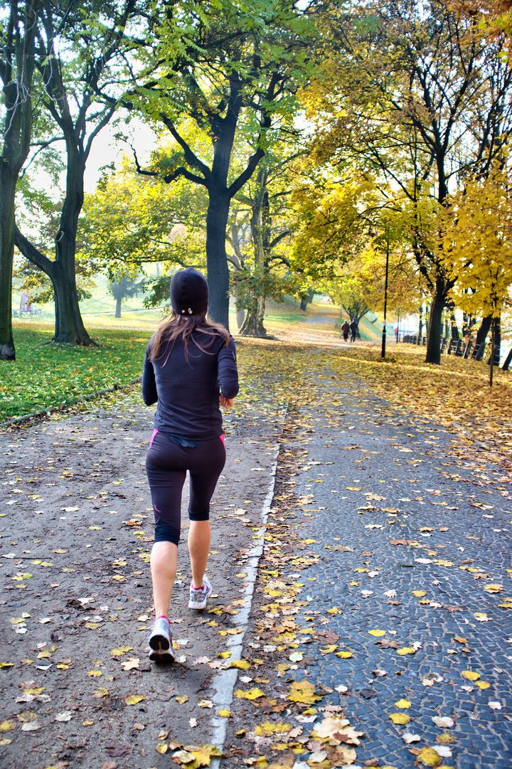young woman jogging in the park