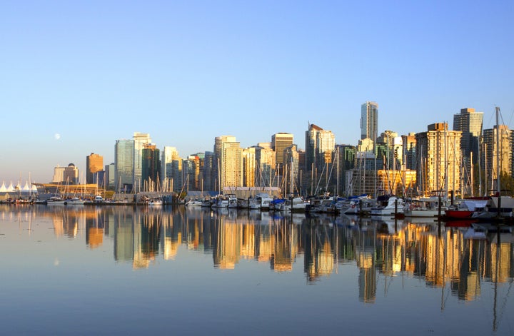 vancouver canada cityscape in...