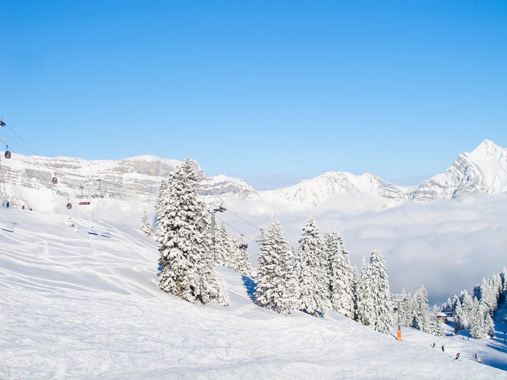 slope on the skiing resort...