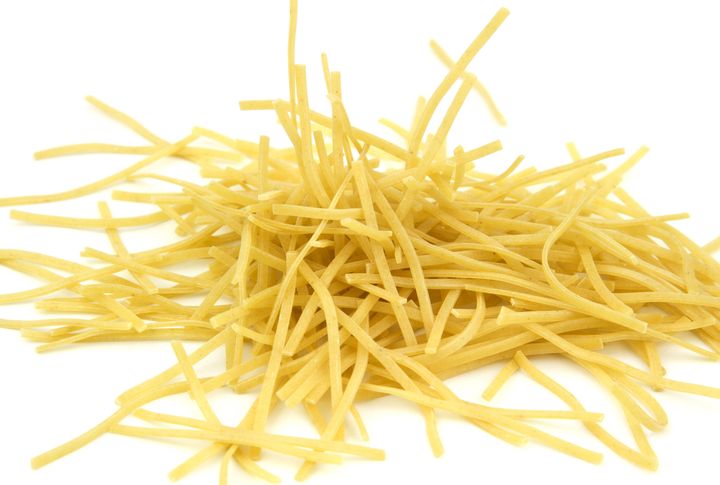 golden yellow dry soup noodles...