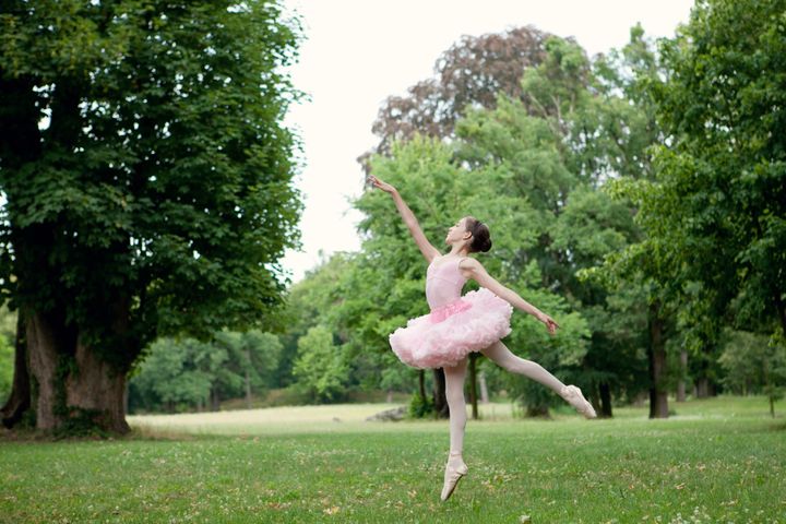 beautiful ballerina is dancing