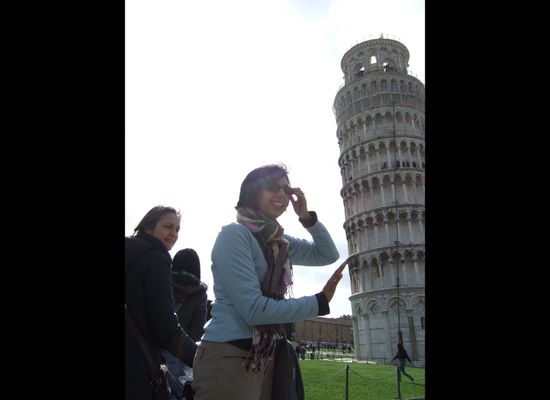 Phil's hugging a great big tower! - Picture of Pisa, Province