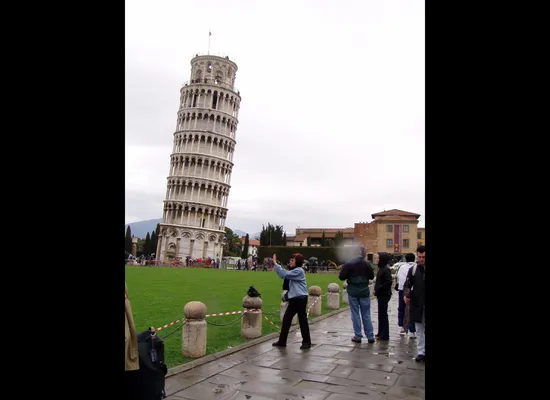 Phil's hugging a great big tower! - Picture of Pisa, Province