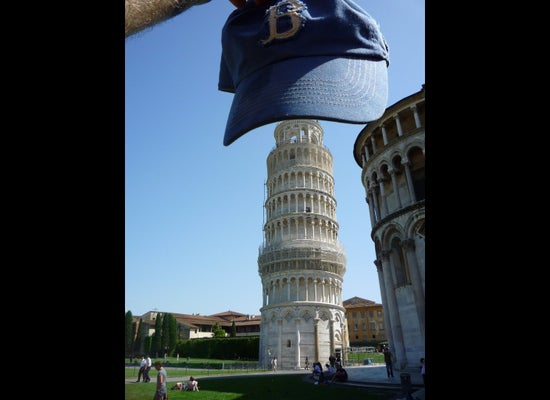 Phil's hugging a great big tower! - Picture of Pisa, Province