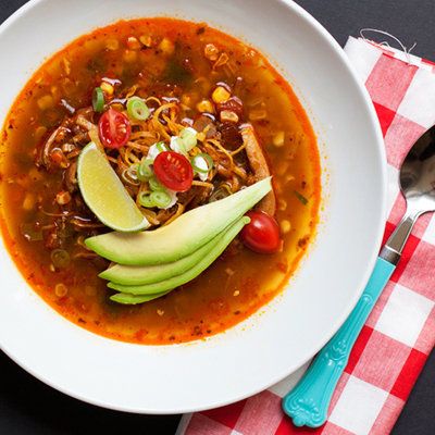 Tortilla Soup With Chiles And Charred Corn