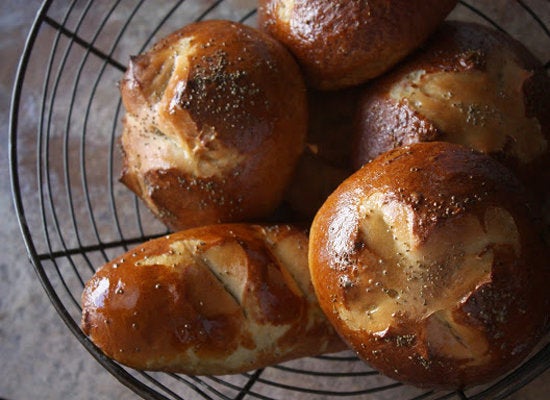 Pretzel Hamburger And Hot Dog Buns