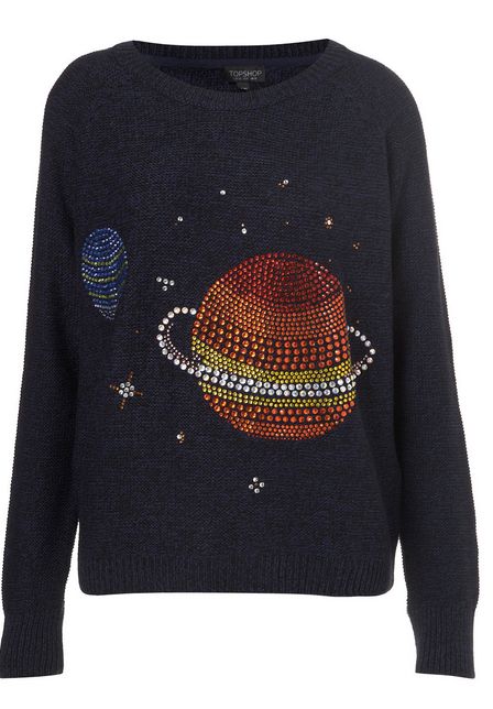 Knitted Crystal Planet Jumper, $110