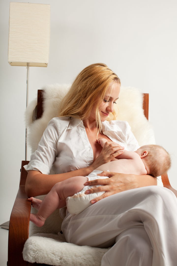 mother breastfeeding her baby