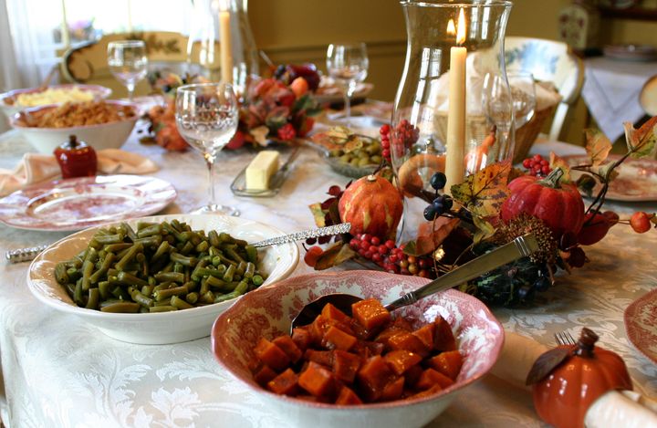 Thanksgiving Holiday Dinner Table