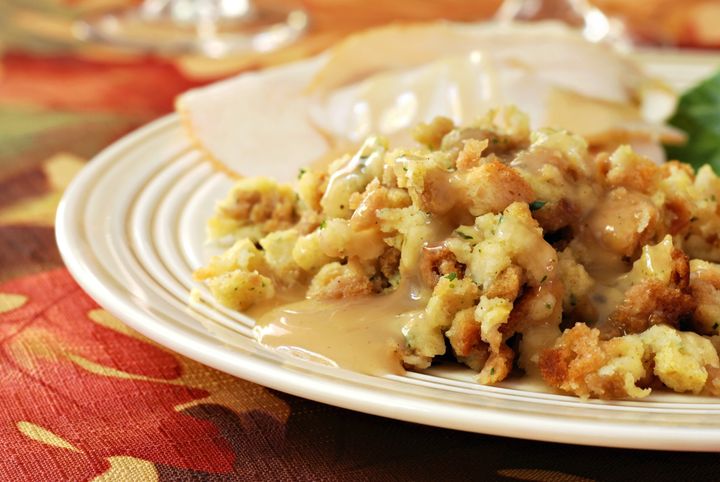homemade stuffing with gravy...