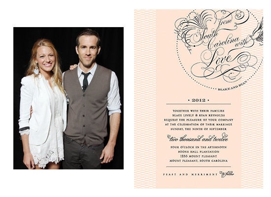 Wedding Invitations For Hollywood S Biggest Stars Huffpost Life