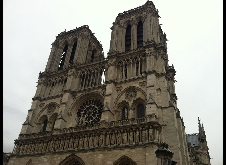 Notre Dame Against a Cloudy Sky
