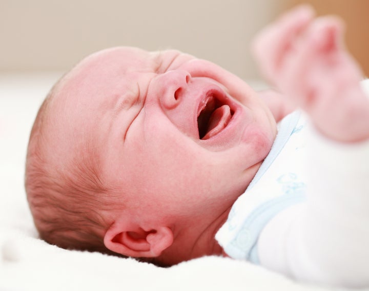 Portrait of crying baby