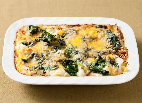 Cauliflower Puree And Spinach Lasagna