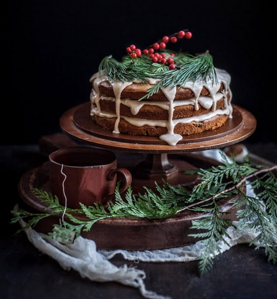 Date And Honey Cake With A Cinnamon Orange Glaze