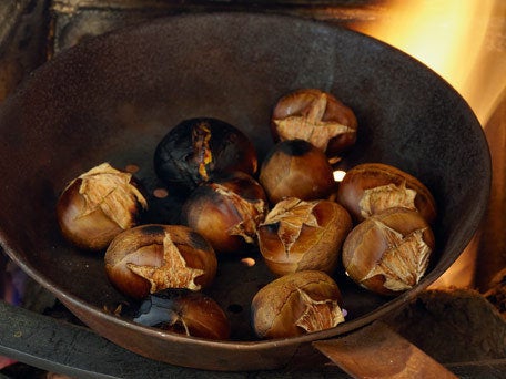 Pan Roasted Chestnuts {With Chestnut Pan or Cast-Iron Skillet) - Italian  Recipe Book