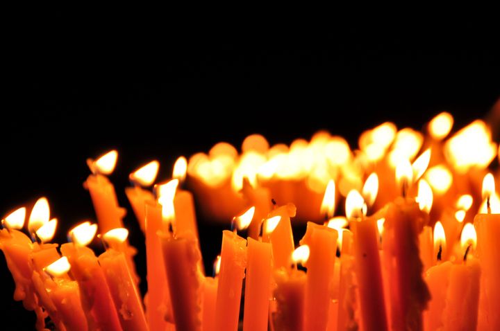 candles burning
