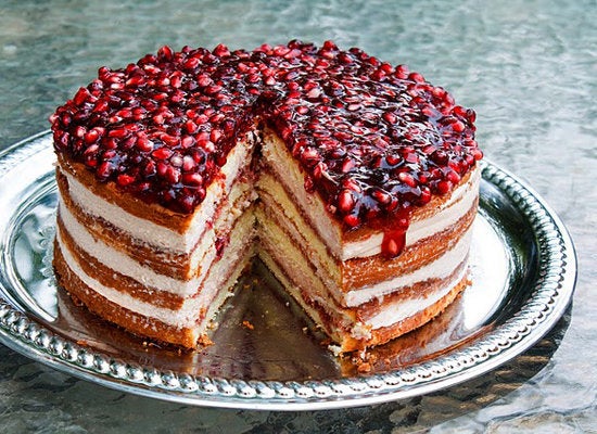 Pomegranate Mousse Cake