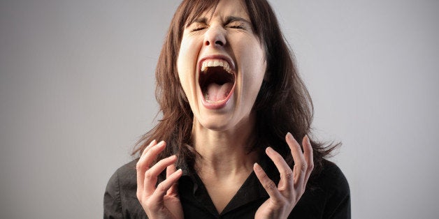 Woman screaming