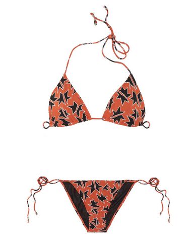 MIU MIU Printed Triangle Bikini, $134 