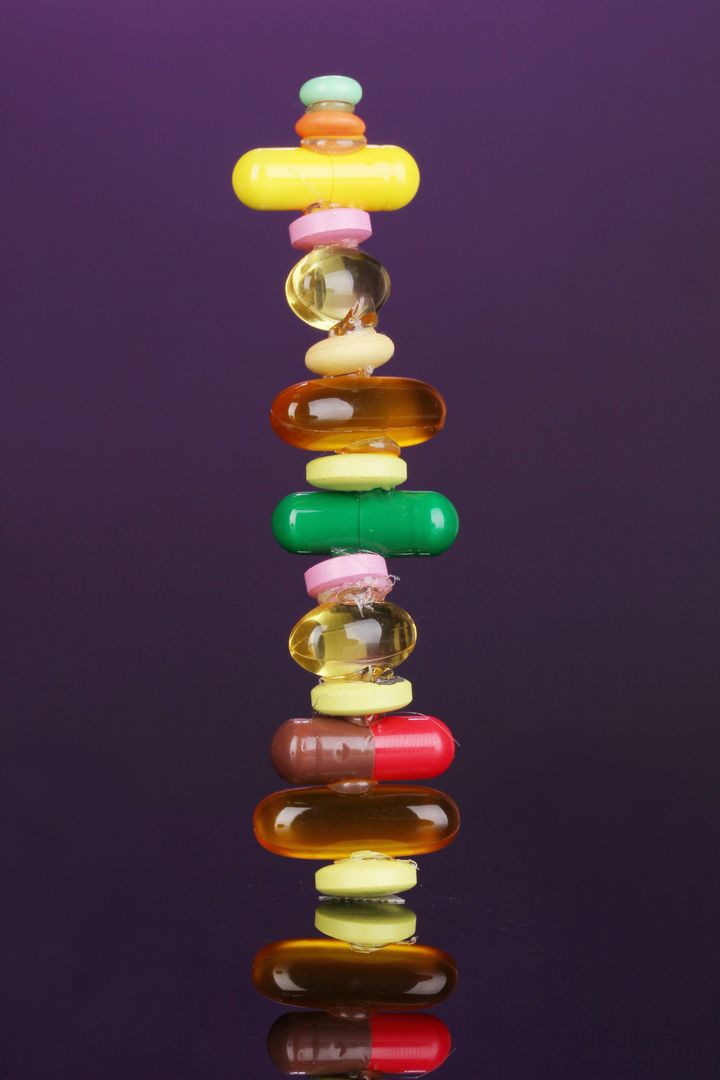 capsules and pills isolated on...