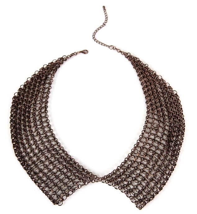 Chocolate Chain Mesh Necklace, $12